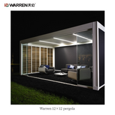 Warren 12x12 pergola with aluminum alloy waterproof roof gazebo